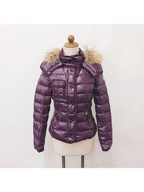 Moncler Jacket Down Armoise Fur 2-Way Hood Purple 00